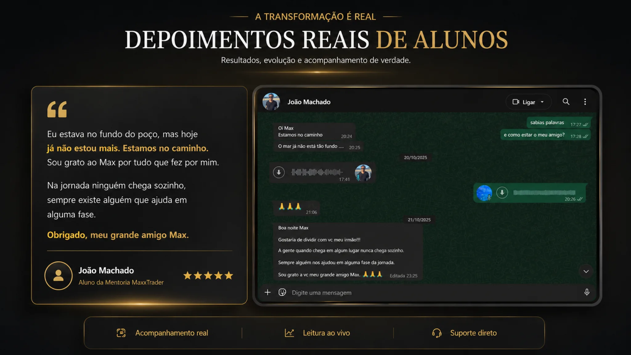 Print real correspondente ao depoimento de João Machado