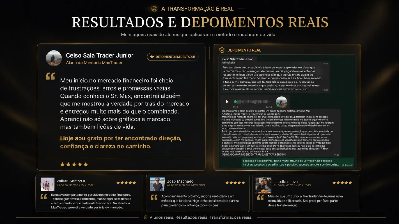 Material real com depoimentos enviados